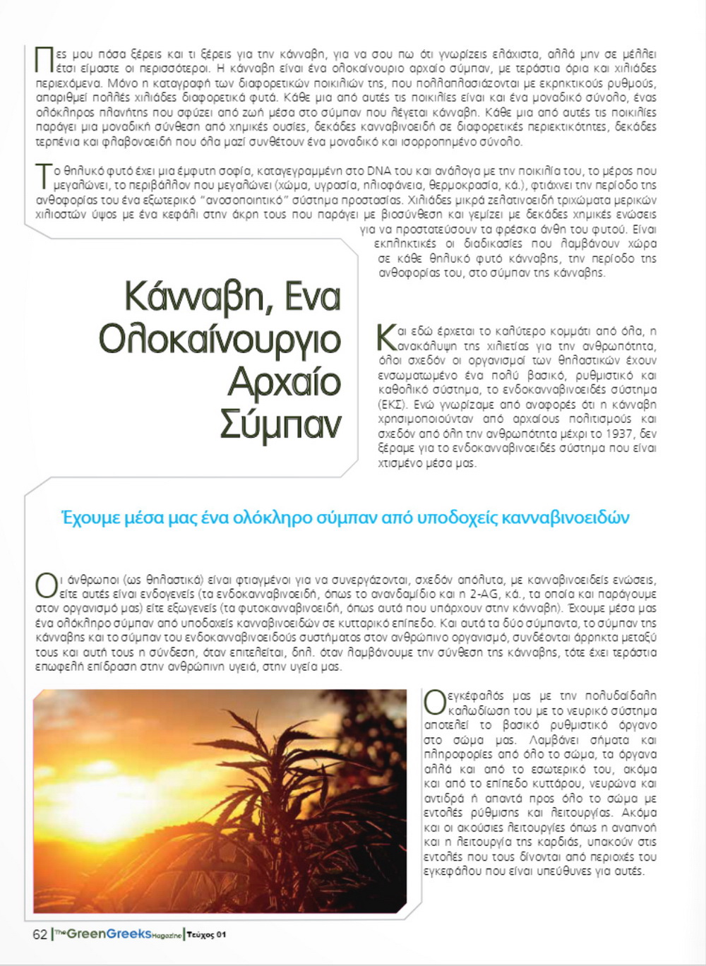 Κάνναβη, Ενα Ολοκαίνουργιο Αρχαίο Σύμπαν