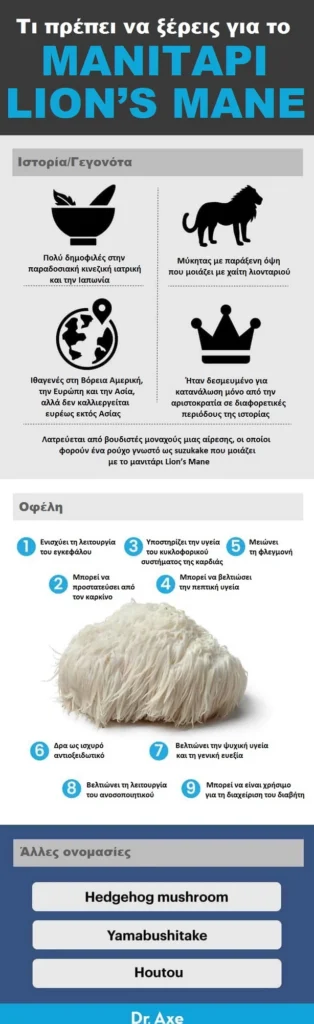 Το μανιτάρι Lion’s Mane: Ο μύκητας που ενισχύει τον εγκέφαλο και καταπολεμά τον καρκίνο