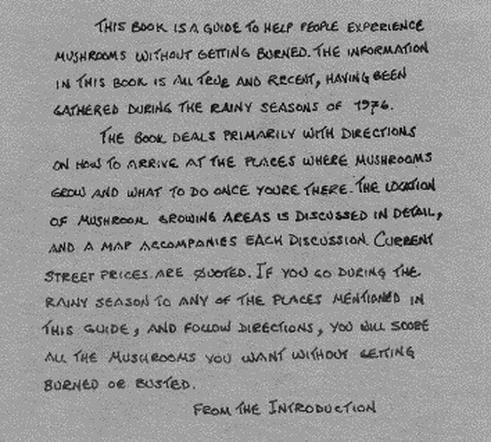 A Guidebook to the Psilocybin Mushrooms of Mexico (1976) [Ένας οδηγός για τα μανιτάρια ψιλοκυβίνης του Μεξικού]